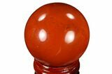 Polished Red Jasper Sphere - Brazil #116032-1